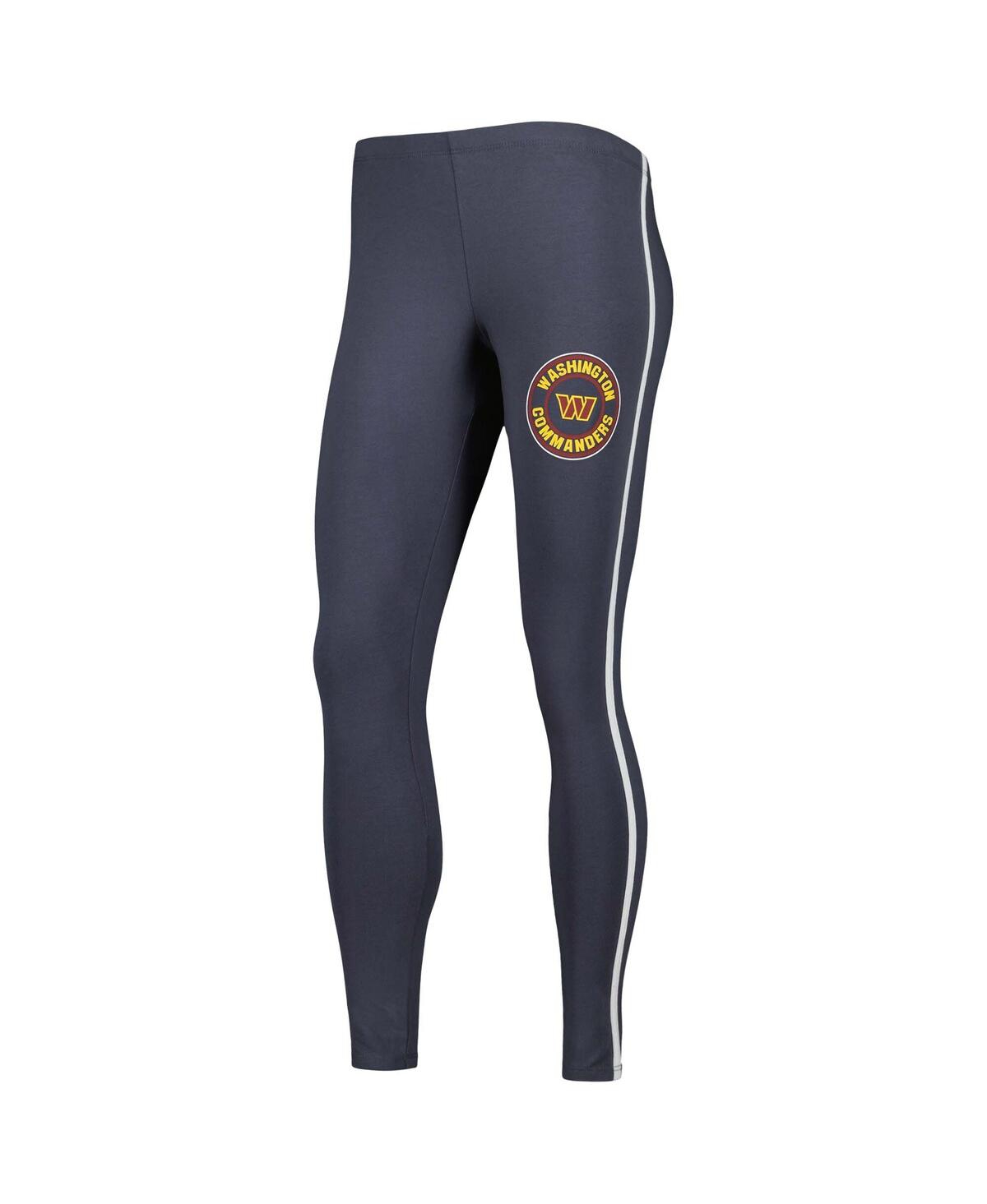 Concepts Sport Women's  White, Charcoal Washington Commanders Sonata T-shirt And Leggings Sleep Set In White,charcoal