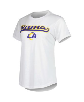 Women's White, Charcoal Los Angeles Rams Sonata T-shirt and Leggings Sleep Set