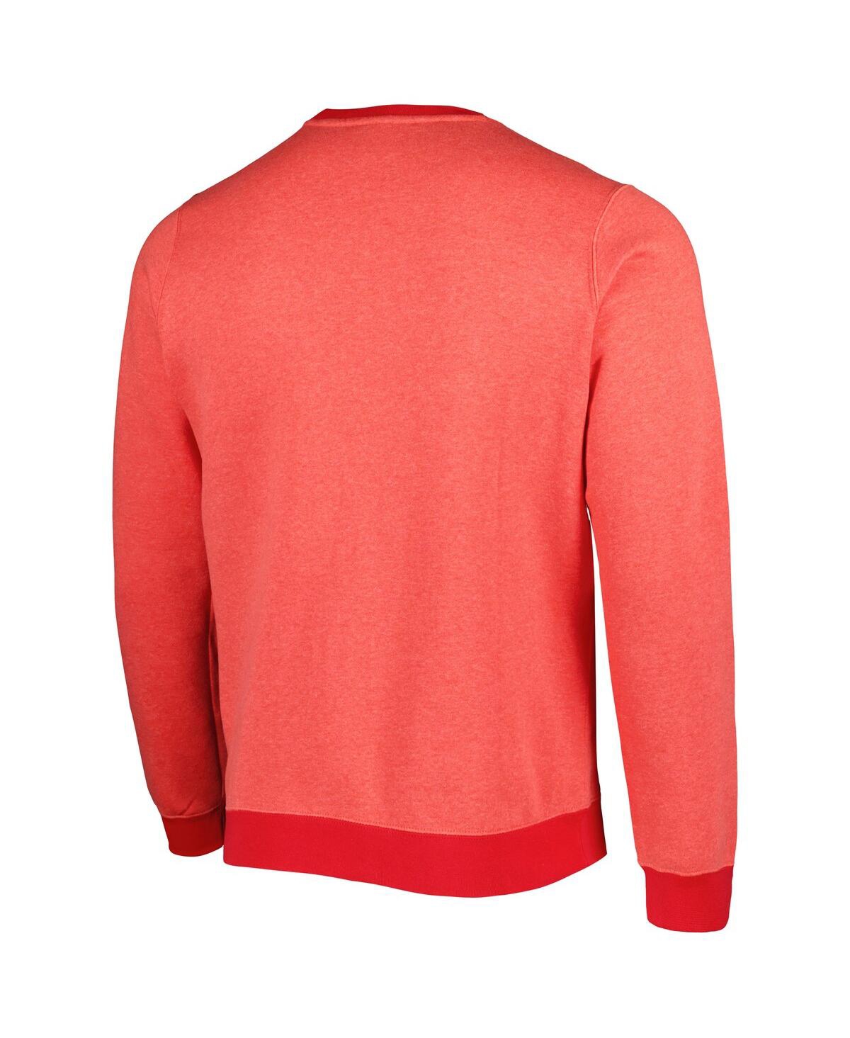 Shop Nike Men's  Heathered Scarlet Ohio State Buckeyes Vault Stack Club Fleece Pullover Sweatshirt