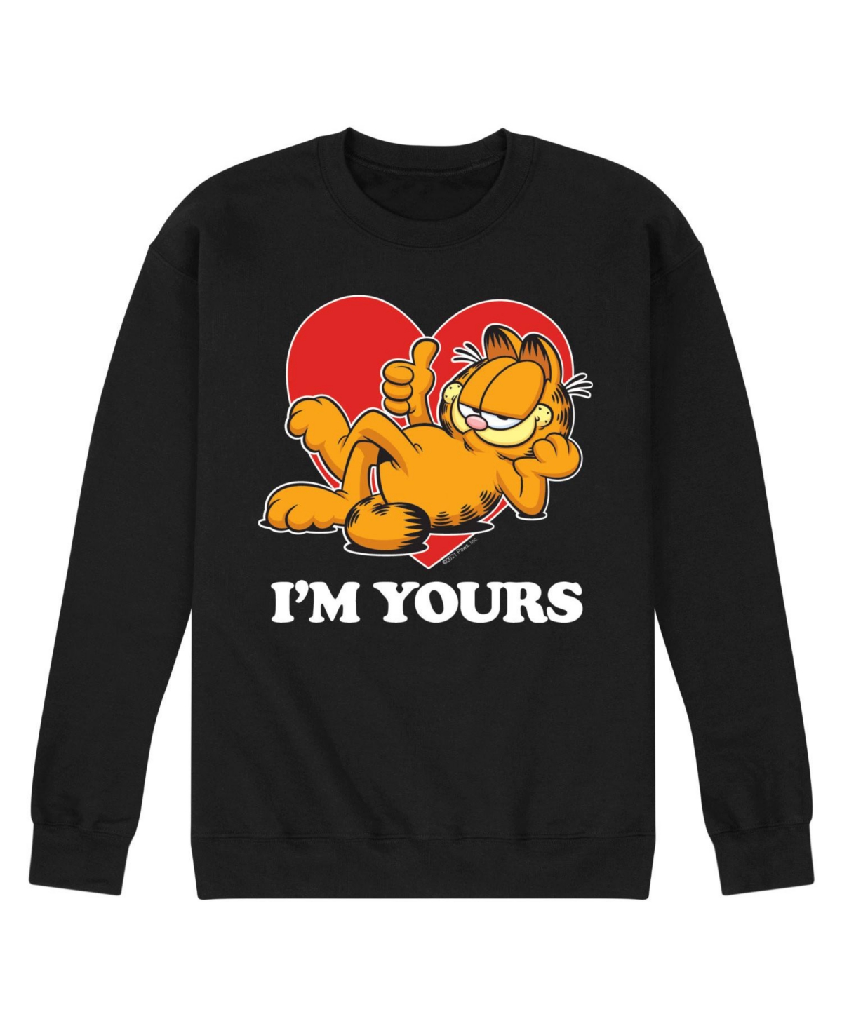 Airwaves Men's Garfield I'm Yours Fleece Sweatshirt In Black