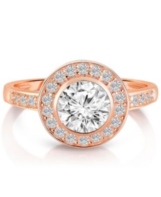 Sterling Silver Clear Bezel-set Cubic Zirconia Ring