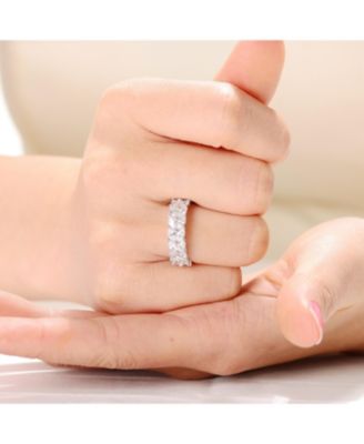 Sterling Silver Clear Cubic Zirconia Marquise Ring