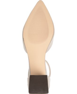 Women's Cameela Pointed Toe T Strap Block Heel Pumps