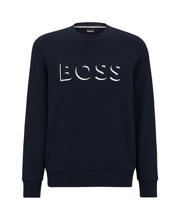 Hugo Boss Men s Embossed and Printed Logo Cotton Sweatshirt Macy s
