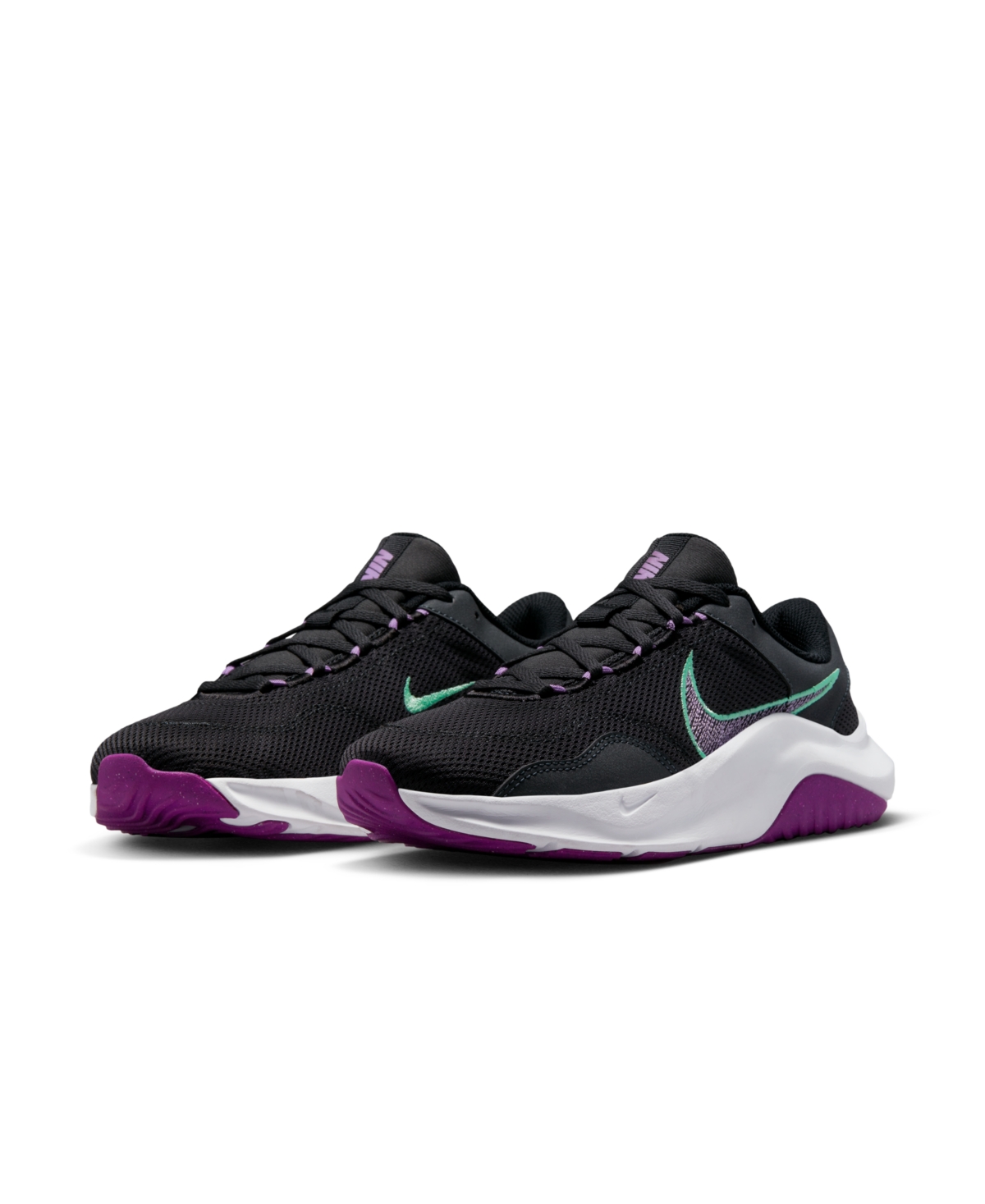 Nike Women's Legend Essential 3 Next Nature Training Sneakers From Finish Line In Dark Sky Gray/lilac