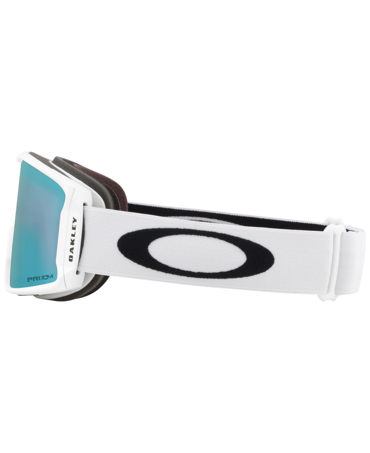 Shop Oakley Unisex Line Miner Snow Goggles In White,prizm Snow Sapphire Iridium