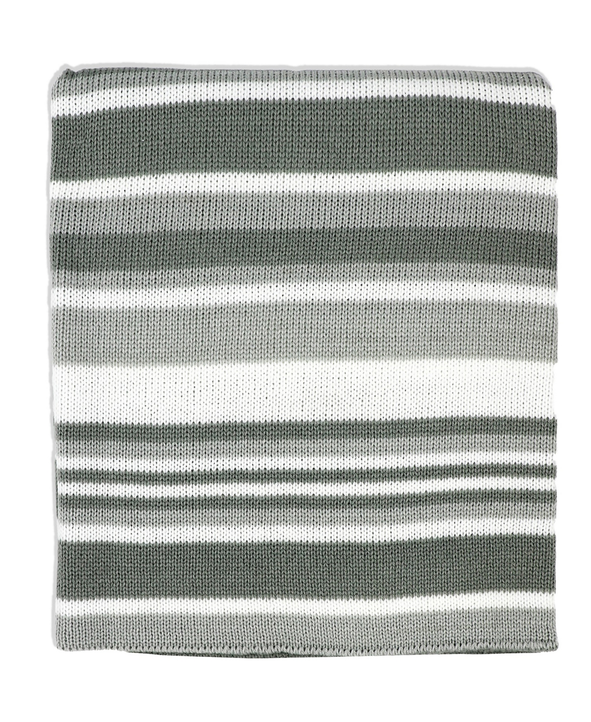 3 Stories Trading Baby Boys Or Baby Girls Cozy Striped Knit Blanket In Gray