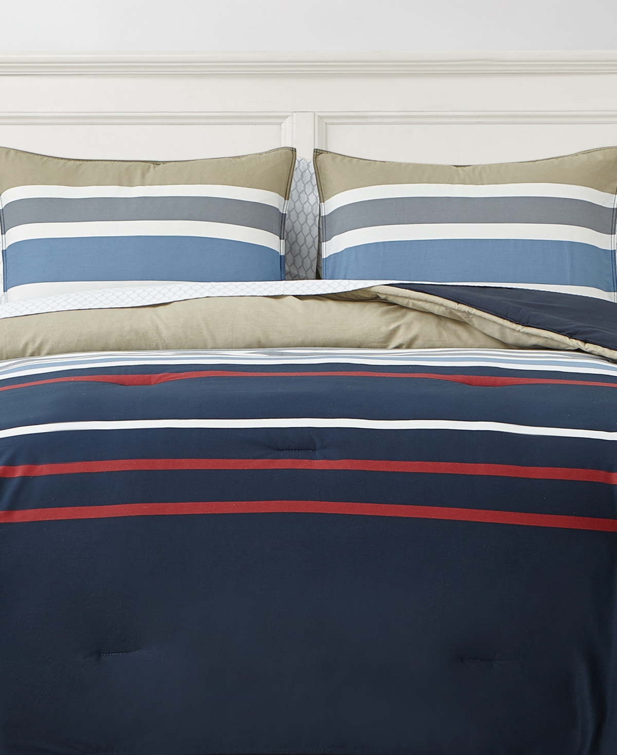 Nautica Bradford Reversible 3-Piece Duvet Cover Set, King