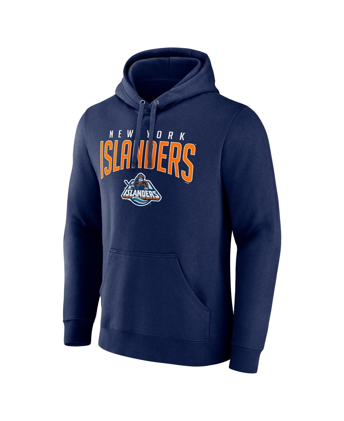 Shop Fanatics Men's  Navy New York Islanders Special Edition 2.0 Wordmark Pullover Hoodie