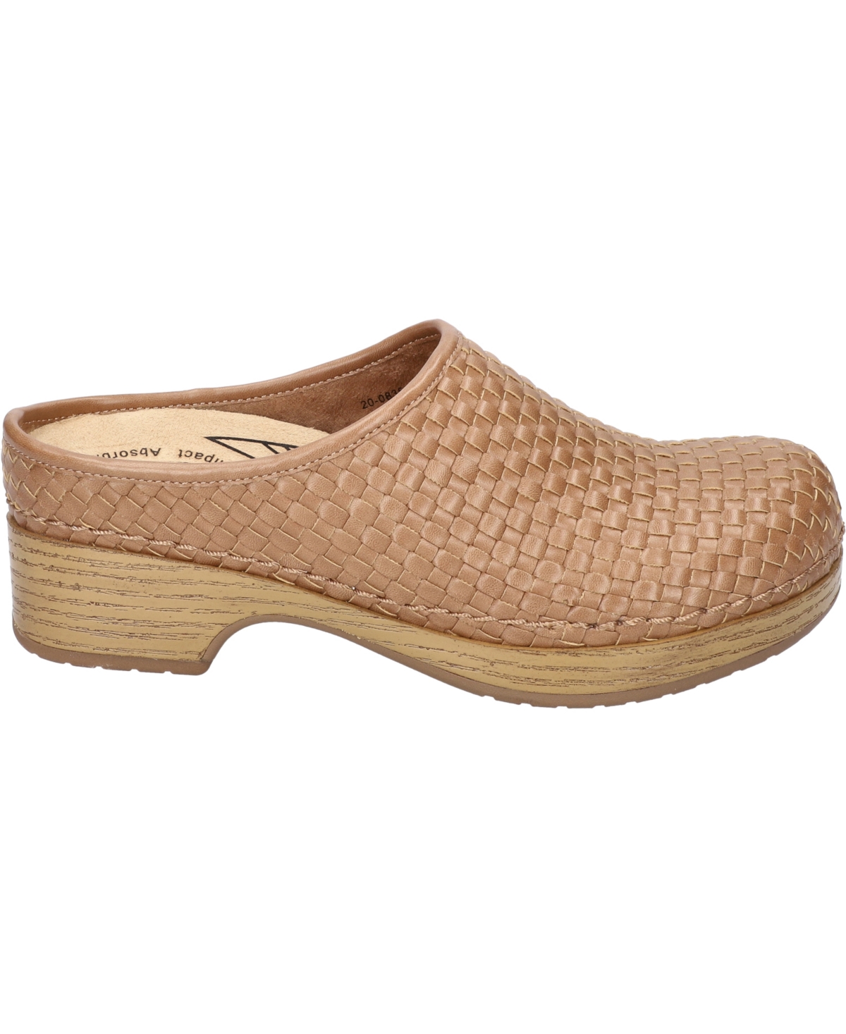 Easy Street Women s Easy Works Soliea Slip Resistant Clogs Nude Woven Smart Closet