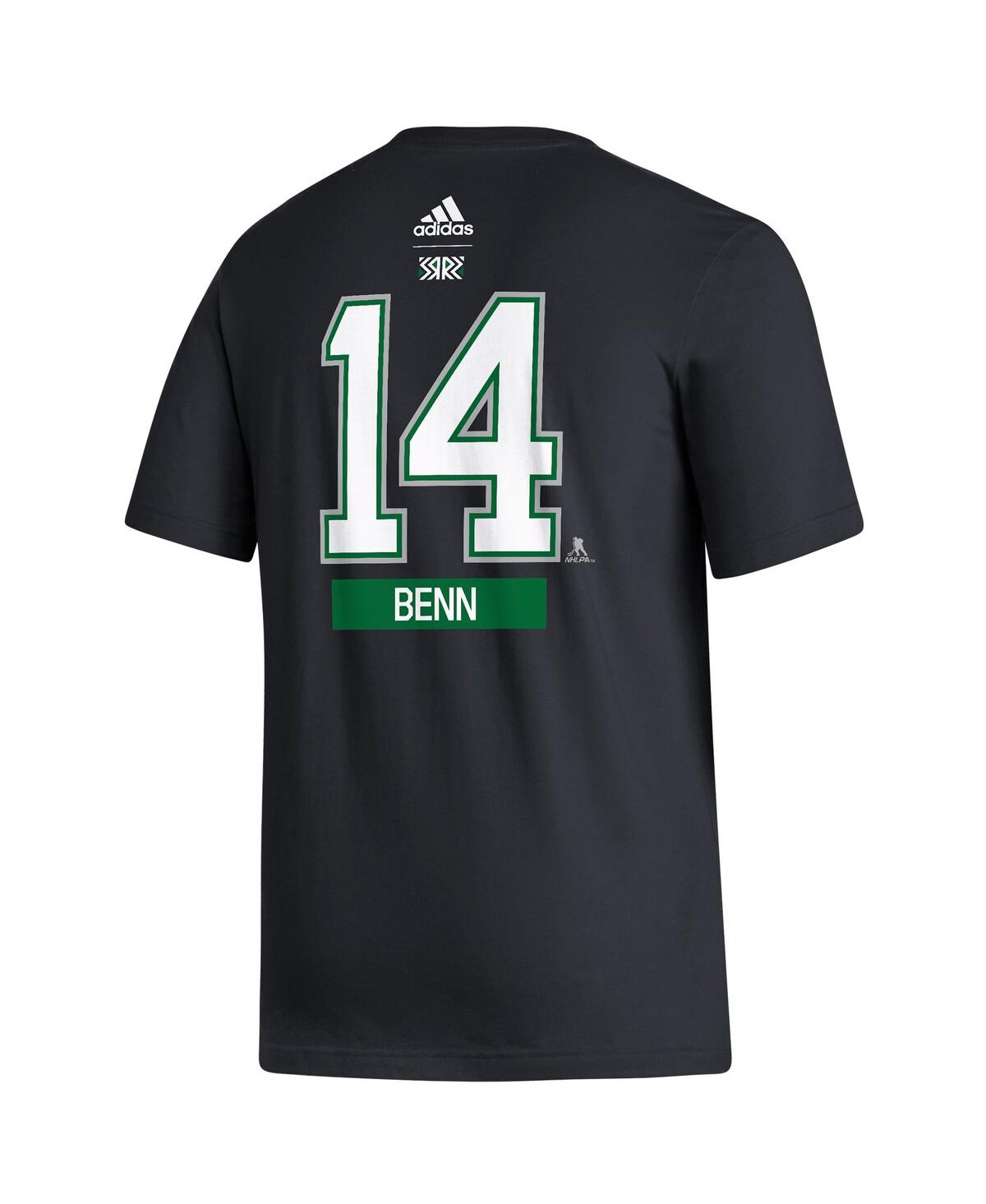 Shop Adidas Originals Men's Adidas Jamie Benn Black Dallas Stars Reverse Retro 2.0 Name And Number T-shirt