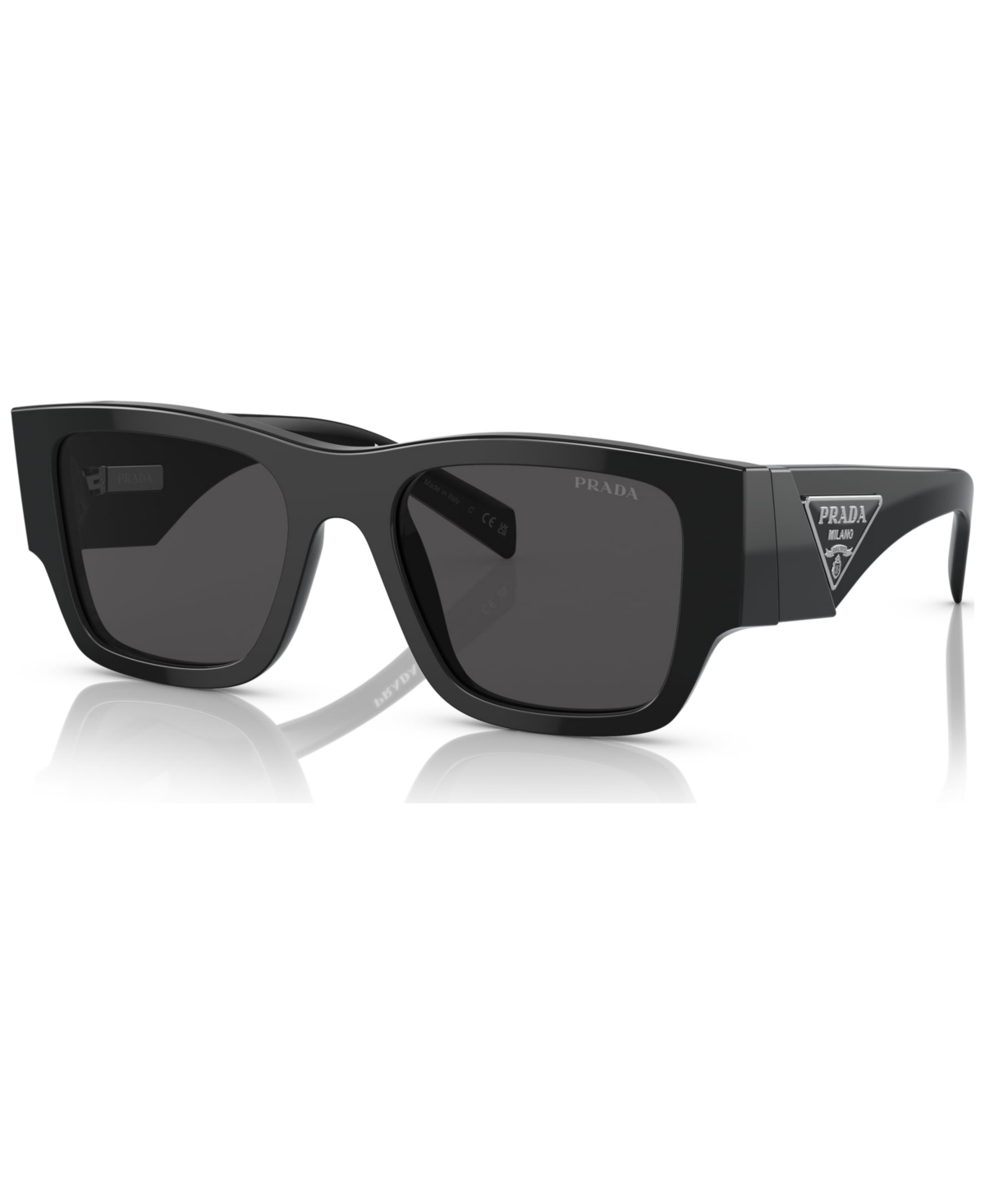 Shop Prada Men's Low Bridge Fit Sunglasses, Pr 10zsf55-x In Black