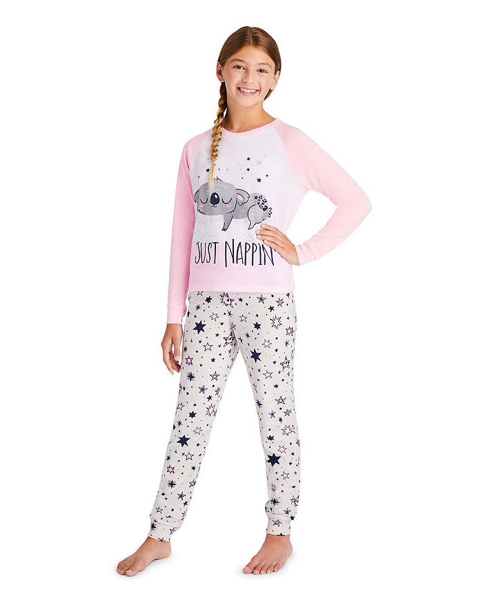 Jellifish Kids Child Girls 3-Piece Pajama Set Kids Sleepwear, Short Sleeve  Top with Long Pants and Matching Shorts Pj