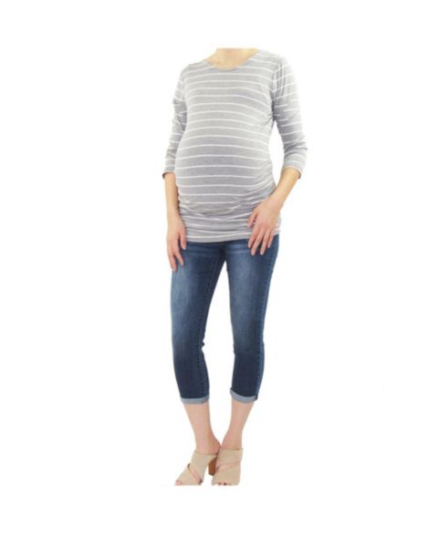 Женские джинсы Indigo Poppy Cuffed Maternity Skinny Jean, цвет: Синий