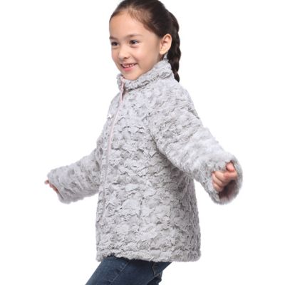 Girls Reversible Sherpa Fleece Puffer Jacket