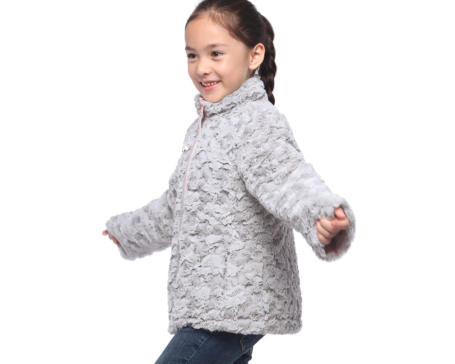 Girls Reversible Sherpa Fleece Puffer Jacket