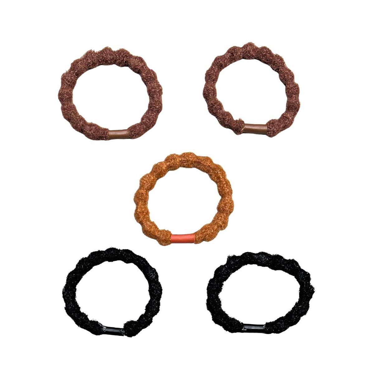 Hair Tie Set of 5 - Dark Hair - Dark