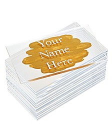 20 Pack Rectangular Clear Acrylic Place Cards for Wedding Reception, Banquet, Formal Dinner (3.5 x 2 In)
