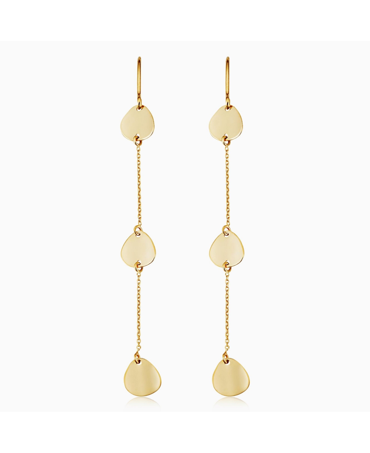 Oradina 14k Yellow Gold Botticelli Drop Earrings In Yellow Gold