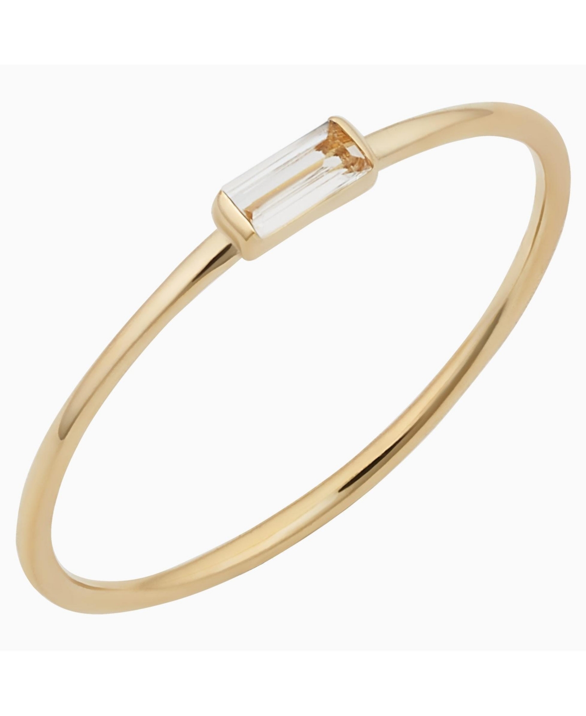 ORADINA FRESCO BAGUETTE RING IN 14K YELLOW GOLD- 9 INCHES
