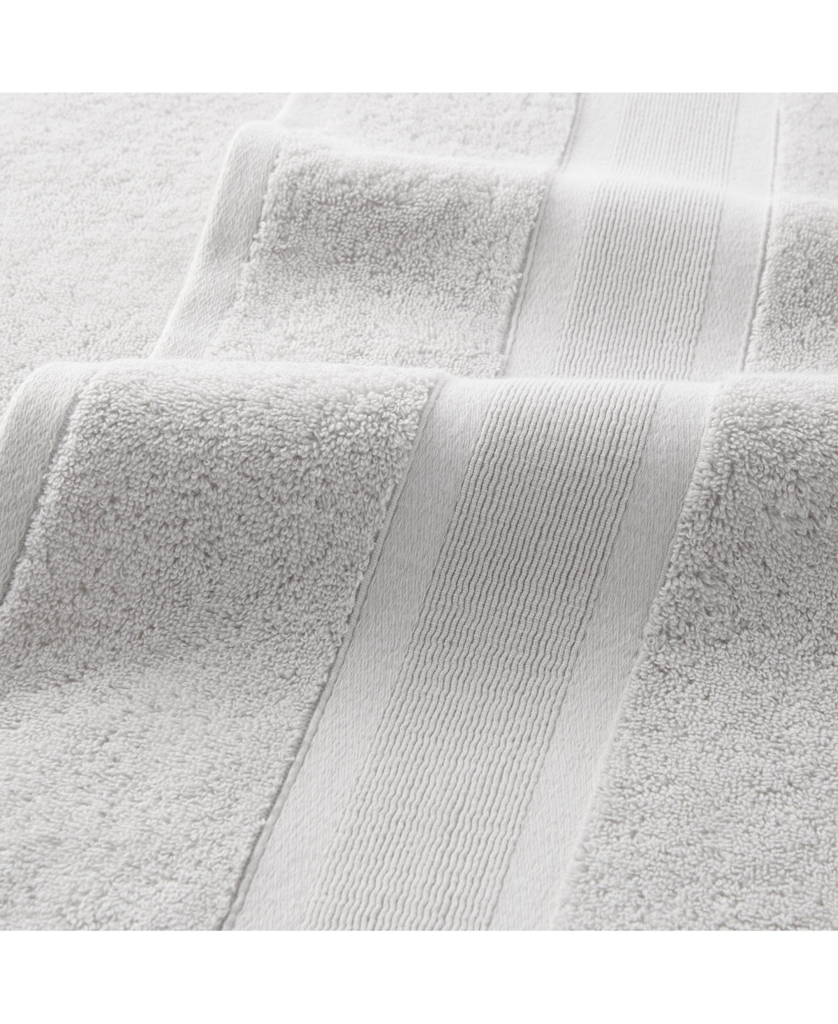 Aston and Arden Aegean Eco-Friendly Recycled Turkish Bath Towels (2 Pack), 30x60, 600 Gsm, Solid Color with Weft Woven Stripe Dobby, 50% Recycled, 50%