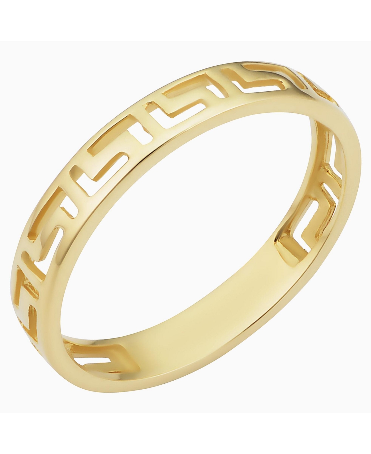 Oradina Greek Key Bor Ring In 14k Yellow Gold- 6 Inches