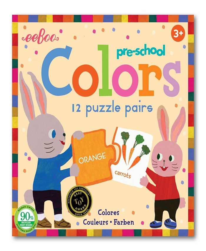 Eeboo Preschool Colors 12 Puzzle Pairs - Macy's