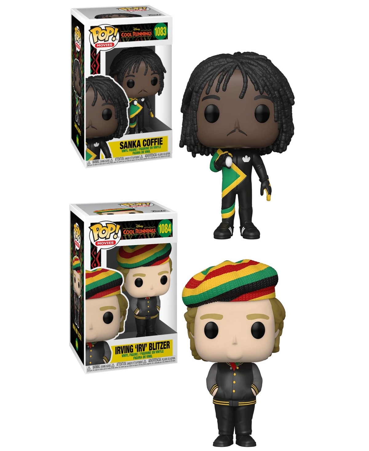 Funko Movies Pop Cool Runnings Sanka Coffie And Irving Irv Blitzer 2 Piece Collectors Set In Multi