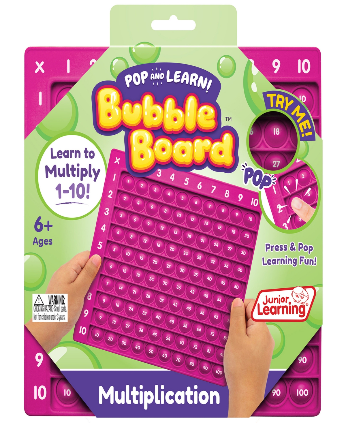 Pop Learn Bubble Board Kids' Mulitplication Bubble Board In Multi