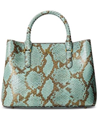 Lauren Ralph Lauren Marcy Leather Faux Snakeskin Small Satchel Macy s