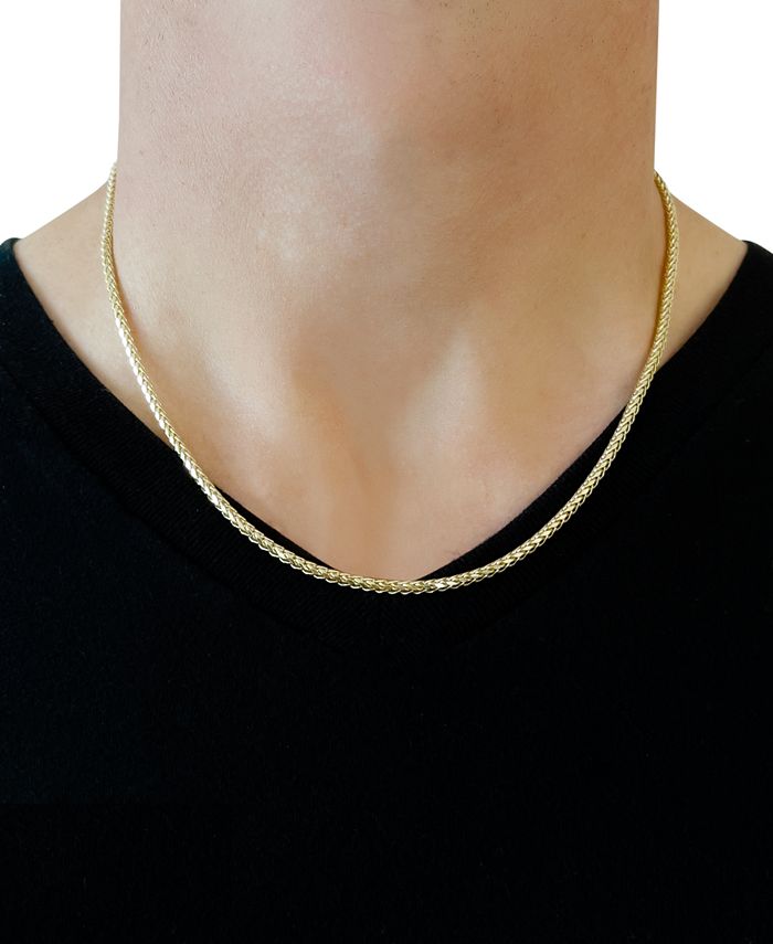 Macy's Square Wheat Link 20" Chain Necklace in 14k Gold Macy's