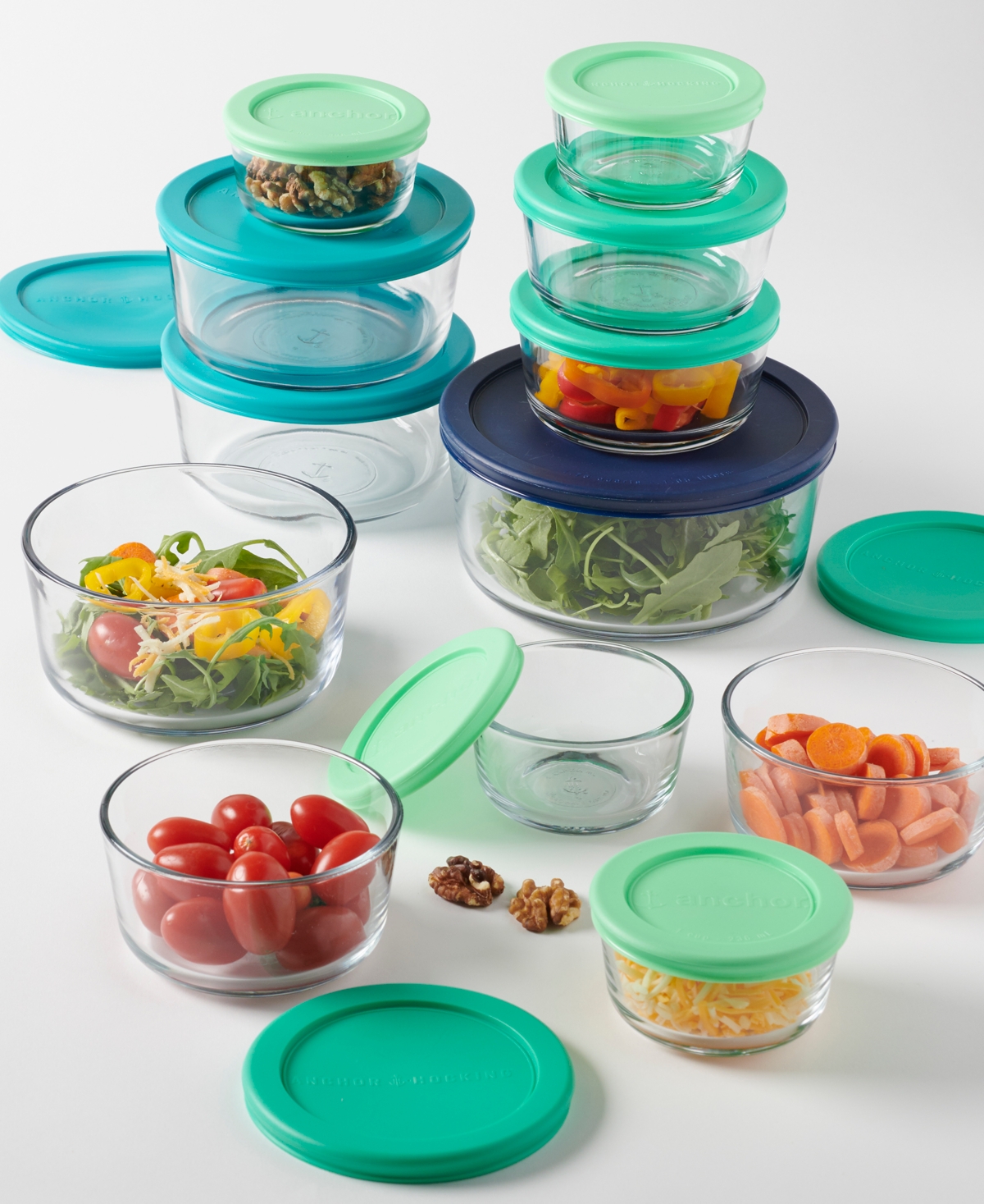 Anchor Hocking 24-Piece Food Storage Set with SnugFit Lids - Multicolor