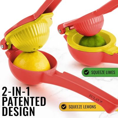 2-in-1 Metal Manual Lemon Squeezer – Sturdy Hand Juicer for Max Extraction