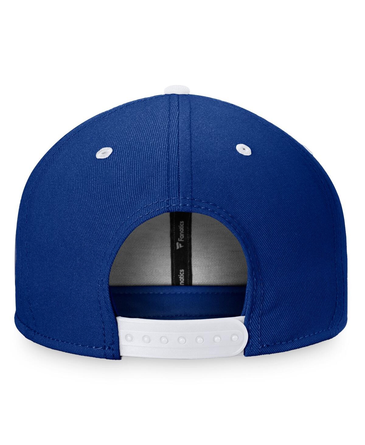 Fanatics Branded Blue/white Toronto Maple Leafs Heritage Retro Two-tone Snapback Hat In Blue,white