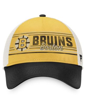 Men's Gold, Black Boston Bruins True Classic Retro Trucker Snapback Hat