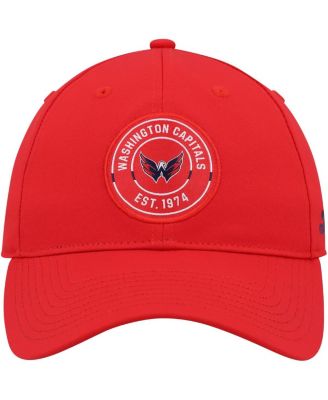 Men's Red Washington Capitals Team Circle Slouch Adjustable Hat