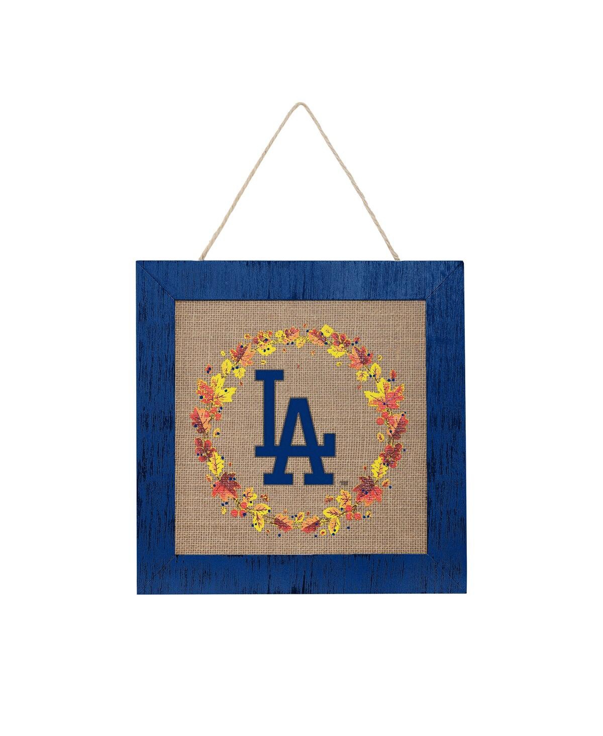 Shop Foco Los Angeles Dodgers 12'' Double-sided Burlap Sign In Blue