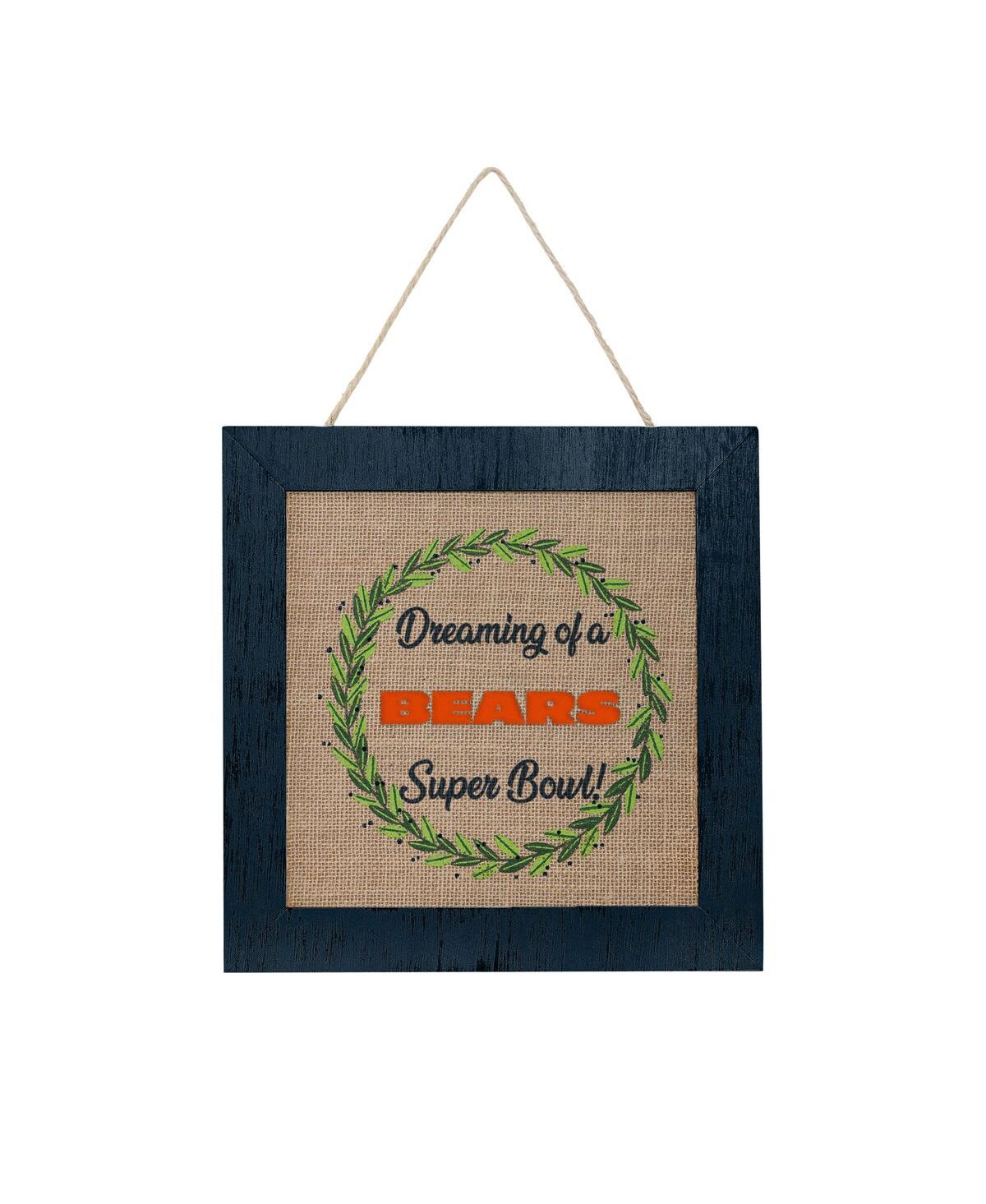 FOCO CHICAGO BEARS 12'' DOUBLE-SIDED BURLAP SIGN