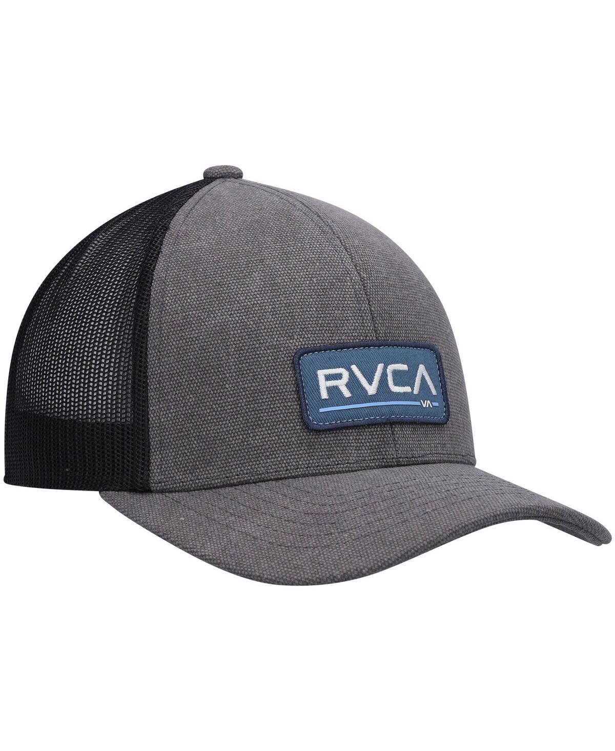 Shop Rvca Men's  Charcoal Chg Ticket Iii Trucker Snapback Hat