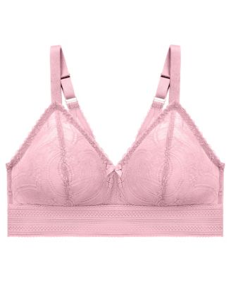 Plus Size Full Figure Bramour Gramercy Luxe Lace Wireless Bralette 7012