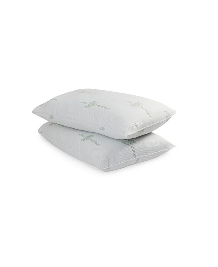 Cannon Pack of 2 Rayon from Bamboo Knit Microfiber Pillow, King Macy's