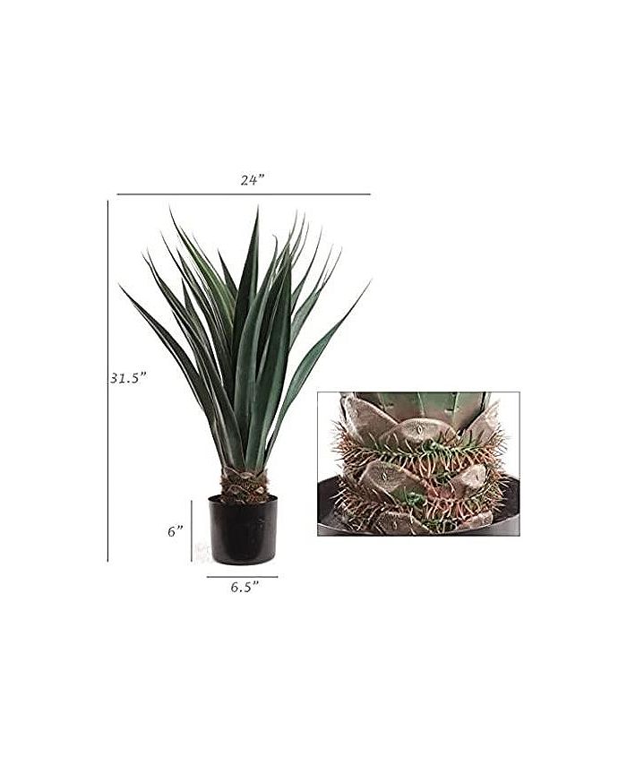 Floral Home Real Touch Succulent House Plant 32" Artificial Floor Plant