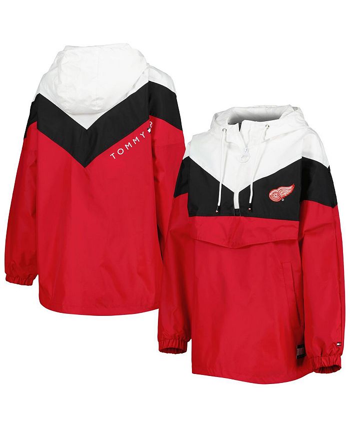 Tommy Hilfiger Women's Red, White Detroit Red Wings Staci Half-Zip  Windbreaker Jacket - Macy's