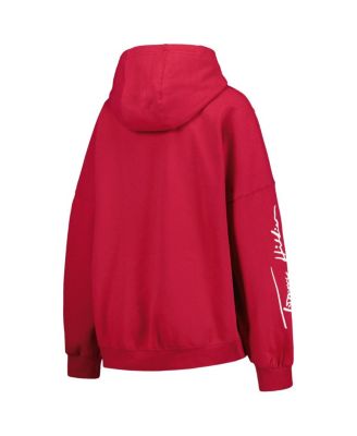 Women's Cardinal Arizona Cardinals Becca Drop Shoulder Pullover Hoodie