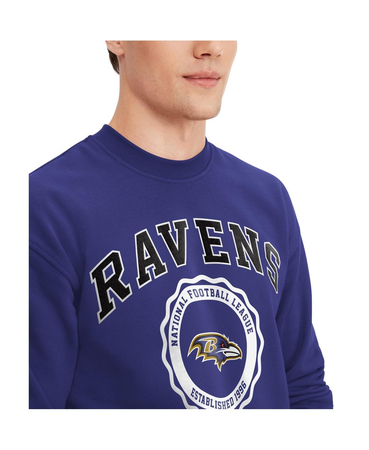 Shop Tommy Hilfiger Men's  Purple Baltimore Ravens Ronald Crew Sweatshirt
