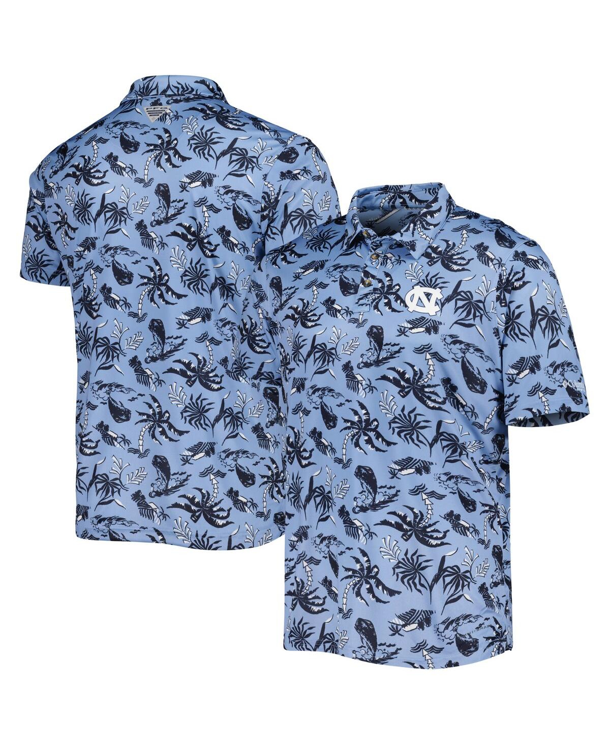 Shop Columbia Men's  Carolina Blue North Carolina Tar Heels Super Terminal Tackle Omni-shade Polo Shirt