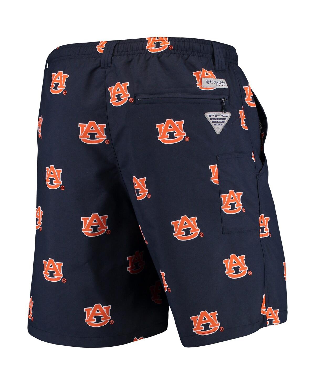 Shop Columbia Men's  Pfg Navy Auburn Tigers Backcast Ii 8" Omni-shade Hybrid Shorts
