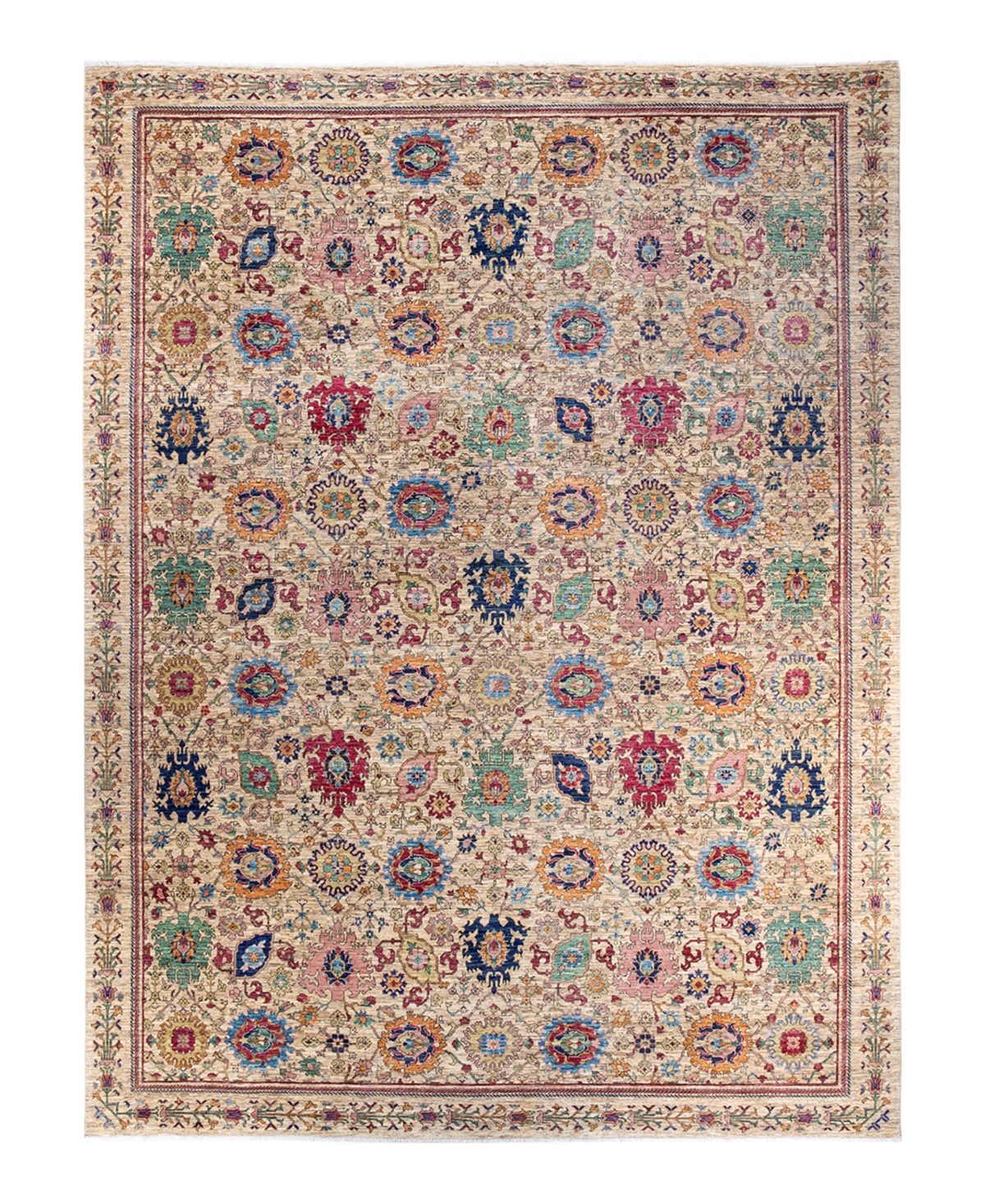 Adorn Hand Woven Rugs Serapi M1973 10'5" X 13'10" Area Rug In Ivory
