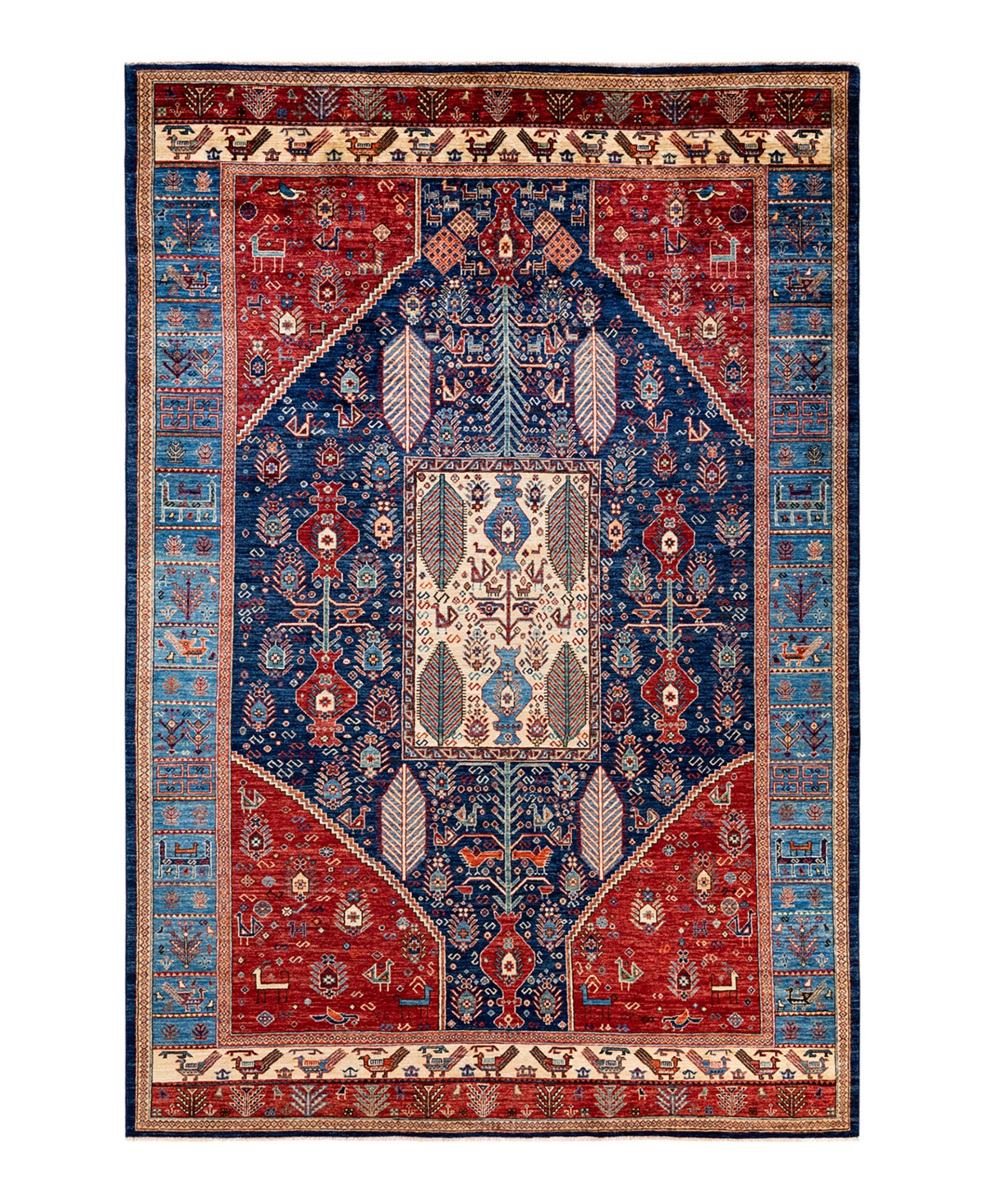 Adorn Hand Woven Rugs Serapi M1973 6'8in x 9'10in Area Rug - Blue