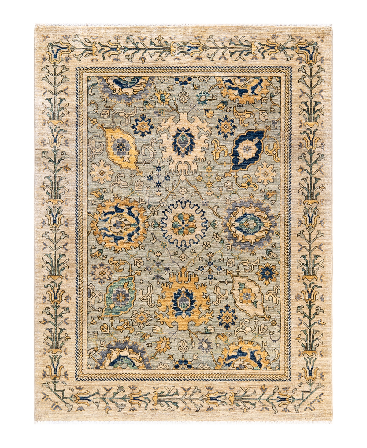 Adorn Hand Woven Rugs Serapi M1973 4'7in x 6'2in Area Rug - Gray